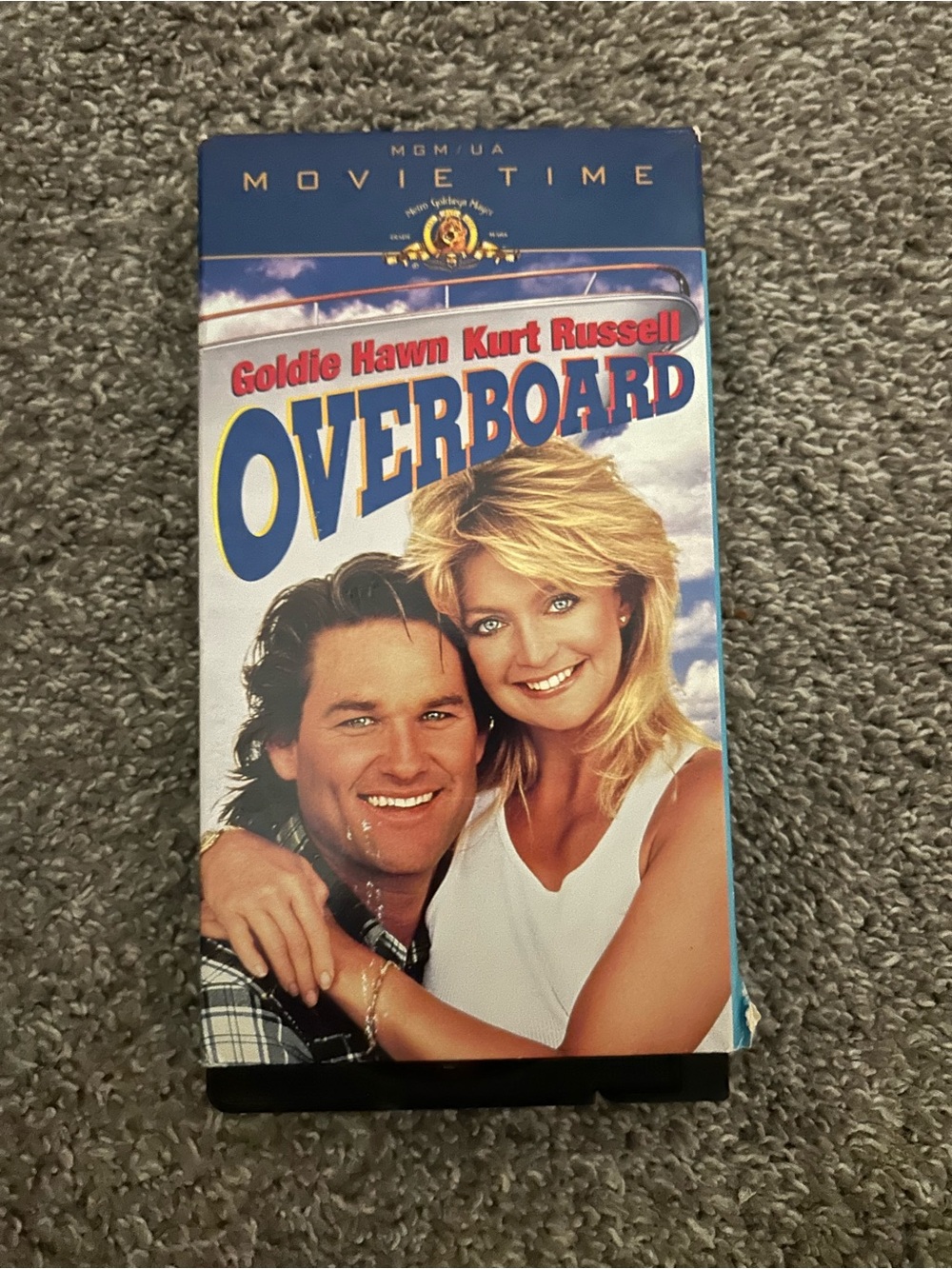 Overboard VHS Movie Tape - Blue & White Cover.